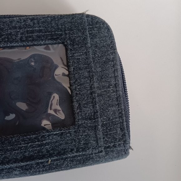 Mudd Denim Floral Butterfly Embroidered Zip Around Wallet Y2K Vintage - Picture 7 of 7